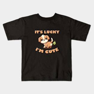 It's Lucky I'm Cute Kids T-Shirt